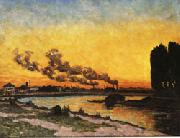 Armand Guillaumin Setting Sun at Ivry oil painting picture wholesale